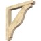 Ekena Millwork Funston Craftsman Rough Sawn Bracket w/ Offset Brace, Douglas Fir, 6"W x 44"D x 44"H BKT0604X44X44FST04RDF - alternate 1